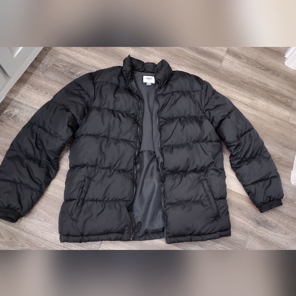 Old Navy Men's Black Quilted Puffer Jacket Size XL Tall